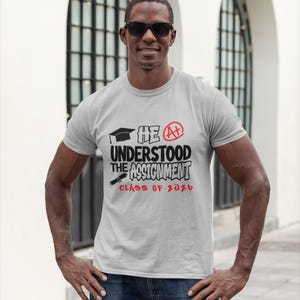 He Understood the Assignment She Understood the Assignment SVG Cut File Digital Design Graduation Class of 2026 Cricut Silhouette Printable