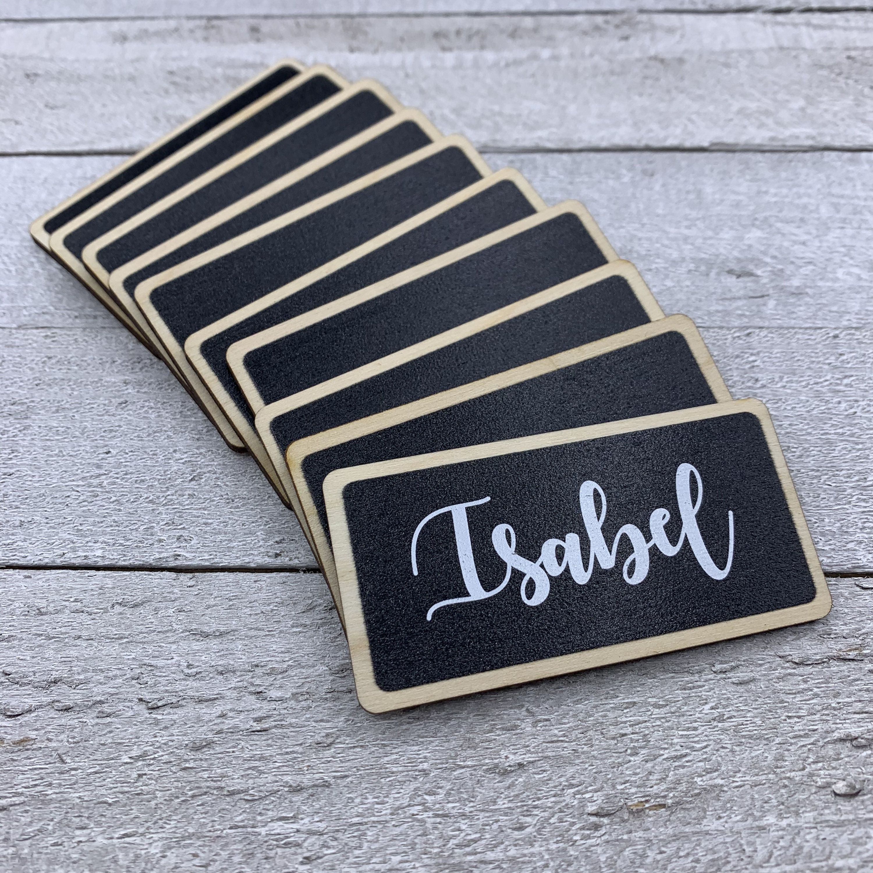 Wood Chalkboard Tags Wedding Name Tags Name Tag Etsy