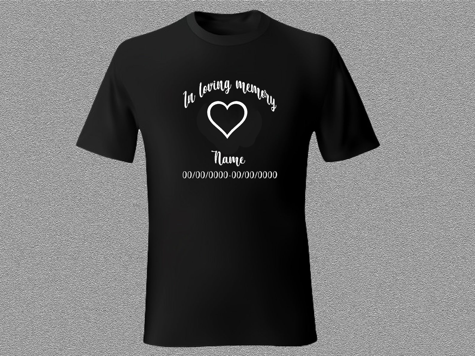 IN LOVING MEMORY T shirt outline Heart Black Grey Etsy in-loving-memory-t-shirt-outline-heart-black-grey-etsy