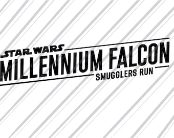 Archivo SVG de la carrera de contrabandistas del Halcón Milenario de Star Wars para Cricut