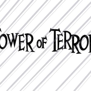 Tower of Terror SVG file for Cricut