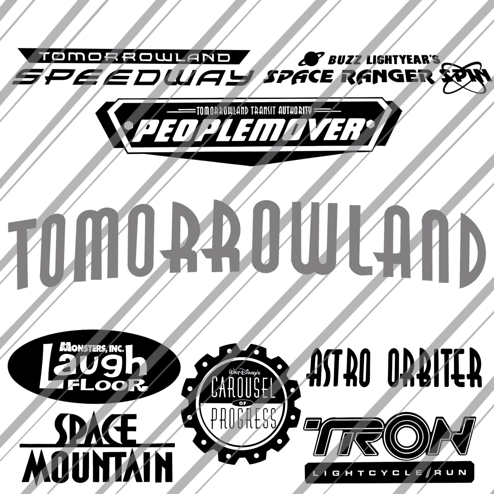 PACK: Tomorrowland SVG pack of 9 files for Cricut