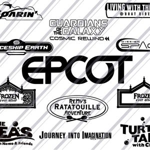 PACK: EPCOT-SVG-pakket van 12 bestanden voor Cricut