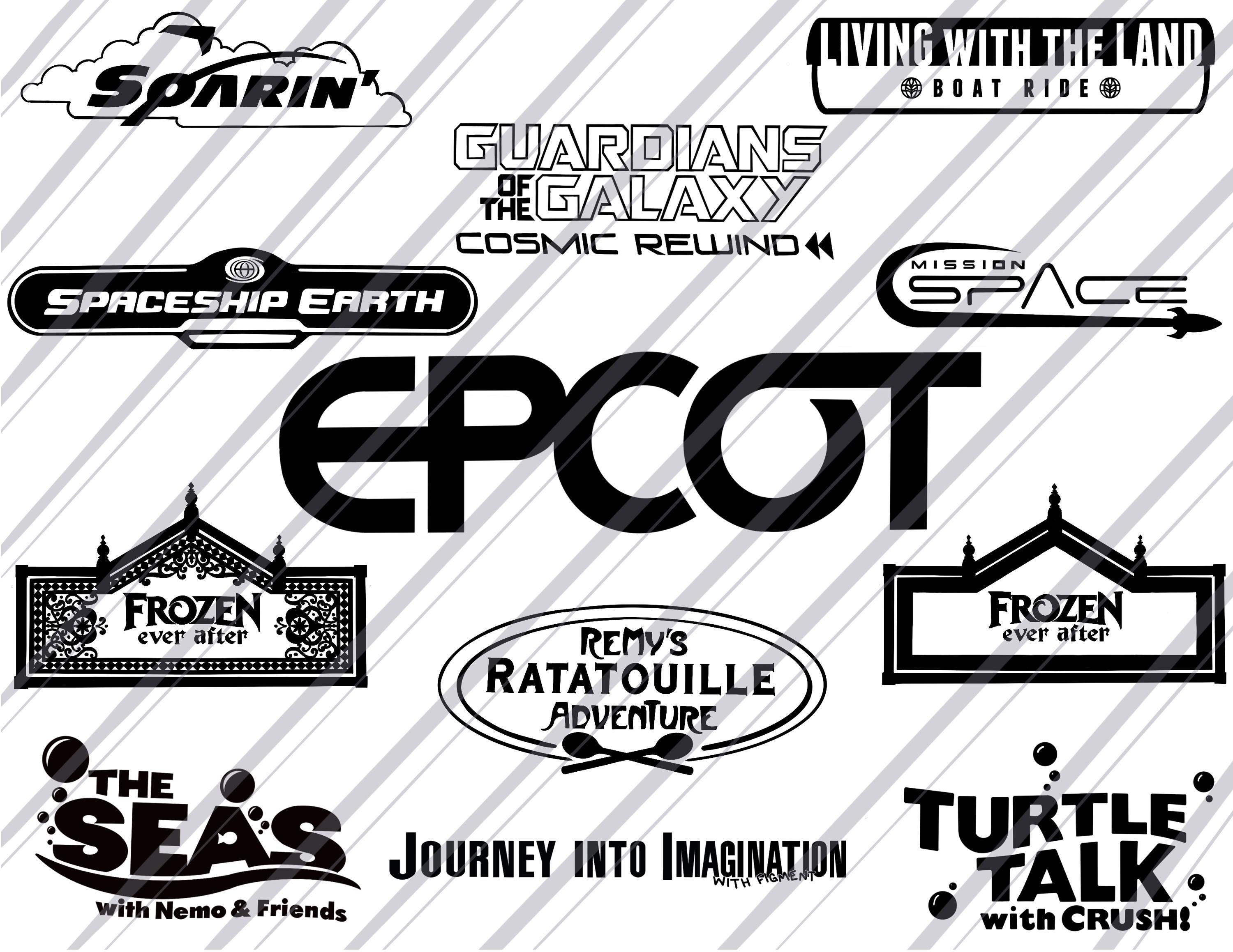 PACK: EPCOT SVG Pack of 12 Files for Cricut - Etsy
