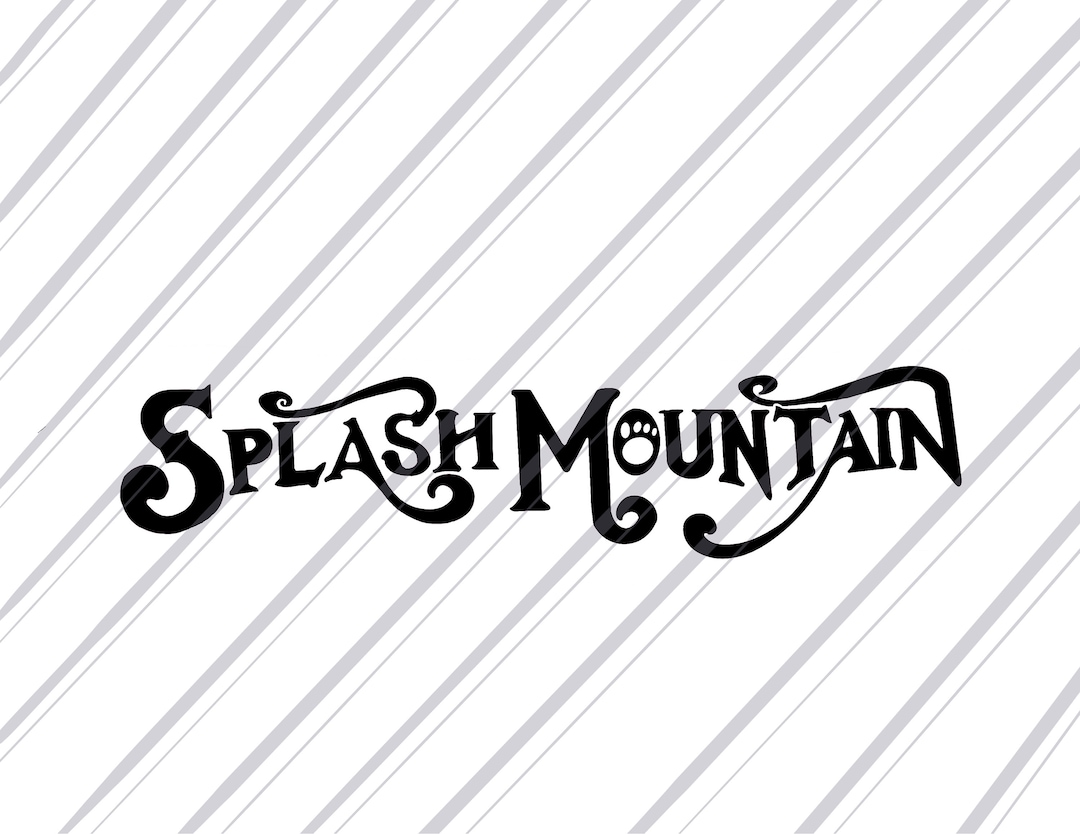 Splash Mountain Inverted SVG File for Cricut Etsy