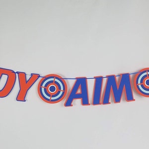Ready Aim Fire Bullseye Foam Dart Battle Banner