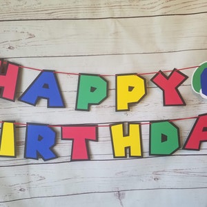 Mario &quot;Happy Birthday&quot; Banner