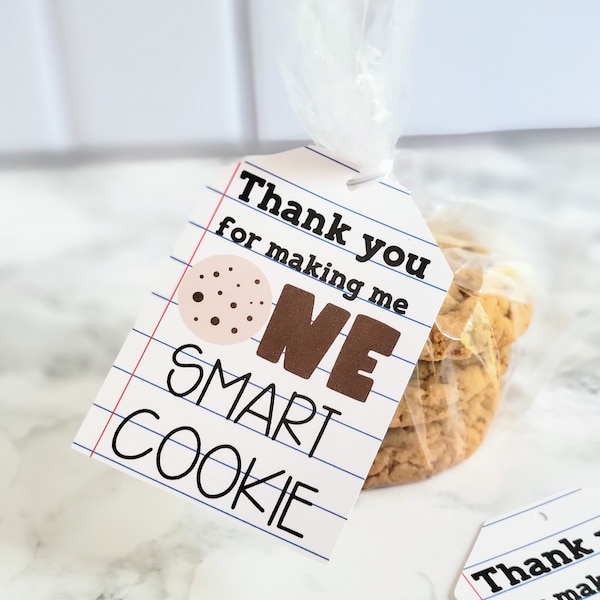 One Smart Cookie Thank You Gift Tag