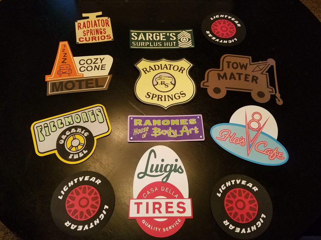Radiator Springs Business Diecuts - Etsy