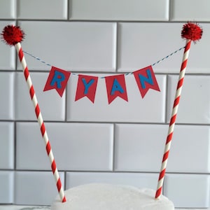 Bunting Flag Cake Topper Personalized