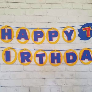 Sonic Golden Rings "Happy Birthday" Banner