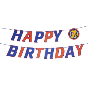 Bullseye Foam Dart Battle Happy Birthday Personalized Banner