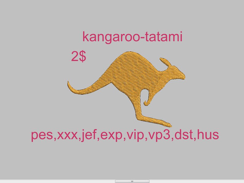 Kangaroo Embroidery Design Machine Embroidery Design Etsy