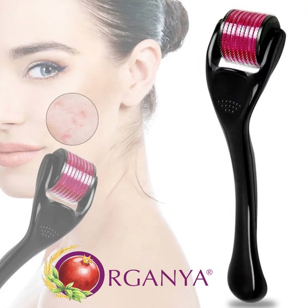 Organya 0.5/1/1.5 Derma Roller for Hair Growth, eyebrow/Beard growth, stretched Mark removal, scar removal, Acne, reduce wrinkle&Large pores