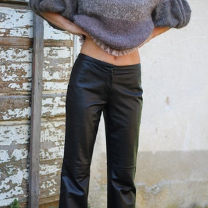 Versus Versace low waist leather pants from 90s Minimalist without pockets image 3