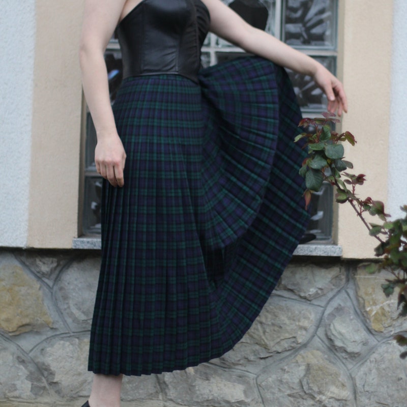 Wool pleated Miniskirt main image 1