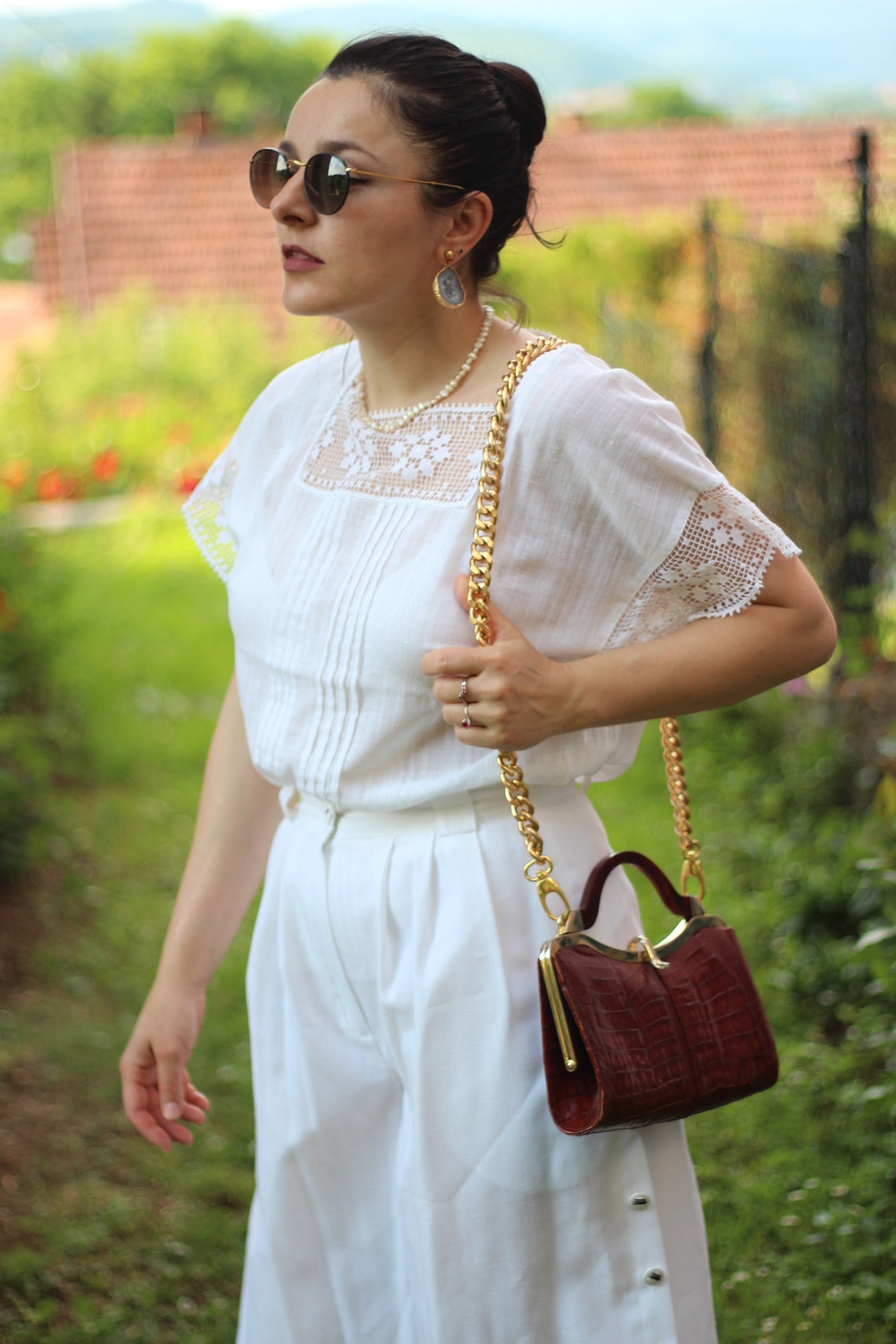 short palazzo pants with top