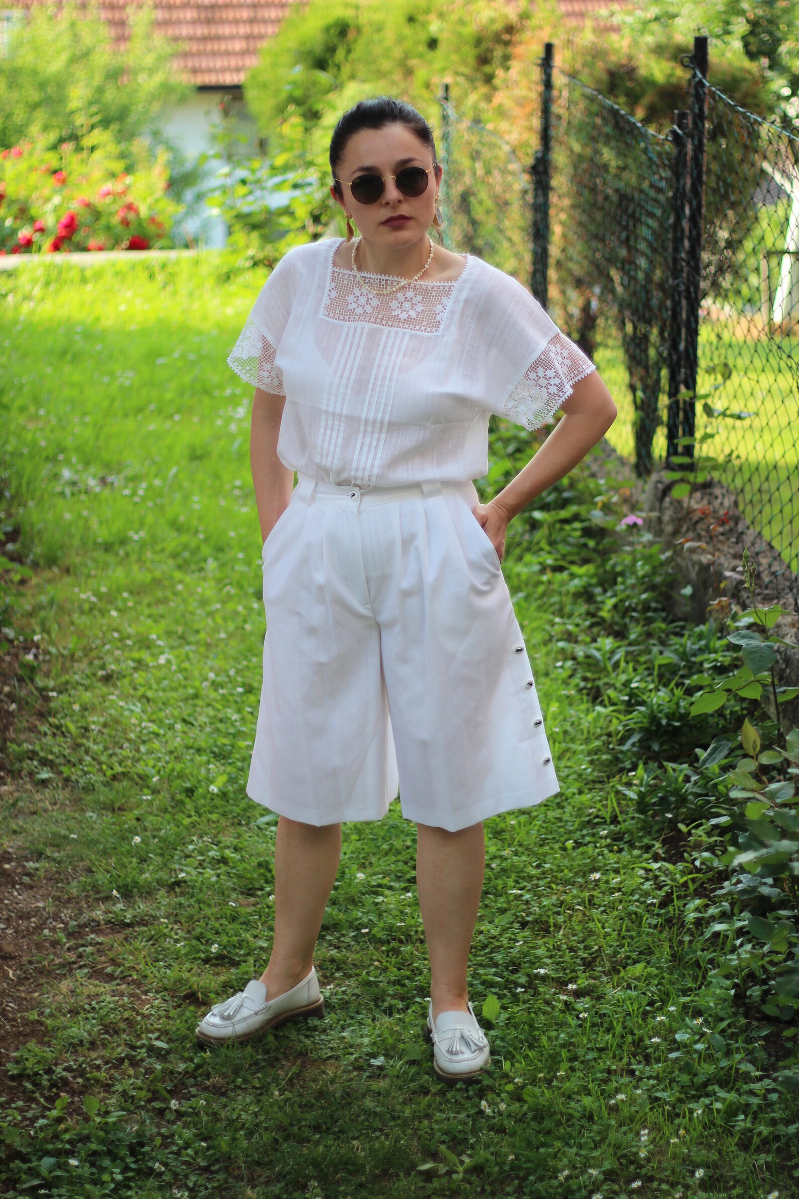 short palazzo pants with top