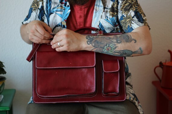 Burgundy messenger bag Clearance