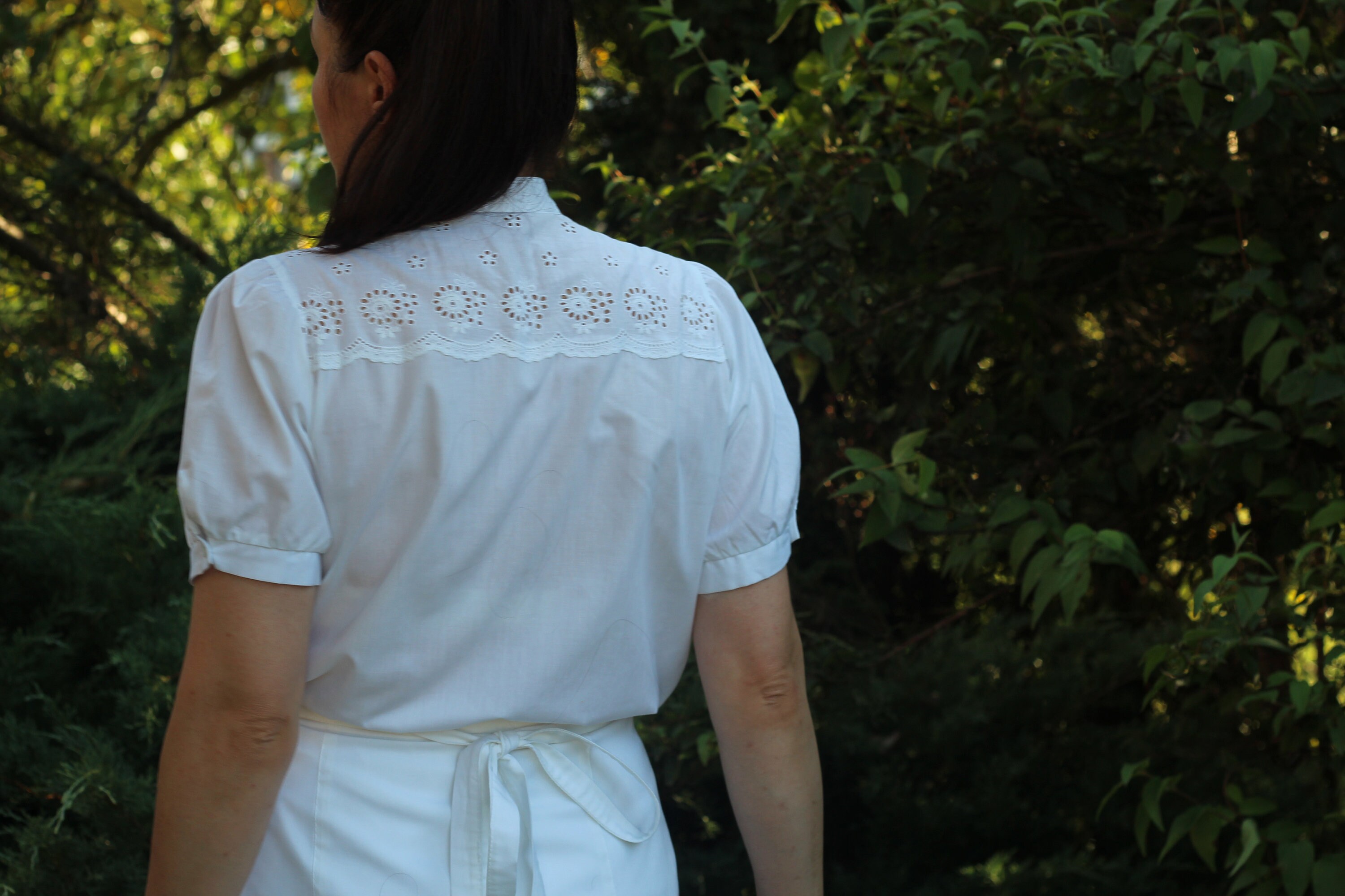 Broderie Anglaise Blouse Peach