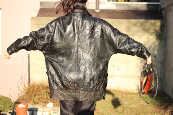 patchwork leather jacket