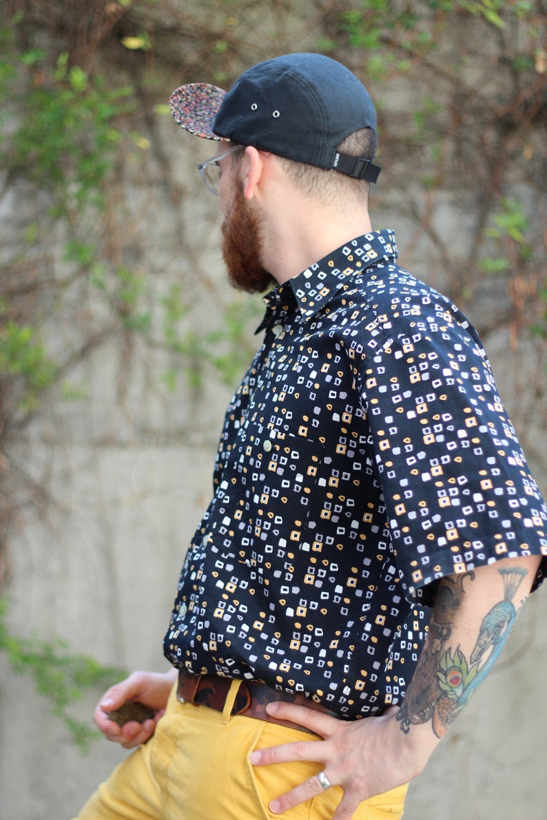mens vintage button up