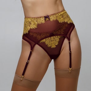 Sexy garter belt for woman, luxury lingerie suspender for stockings