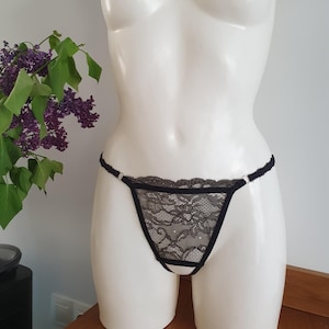 Open sexy lace panties, crochless panty, Free access lingerie, Sexy underwear.