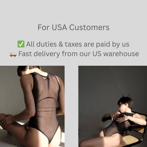 Bodysuit van mesh, nude-transparante bodysuit met lange mouwen, beige visnet sexy doorschijnende bodysuit afbeelding 5