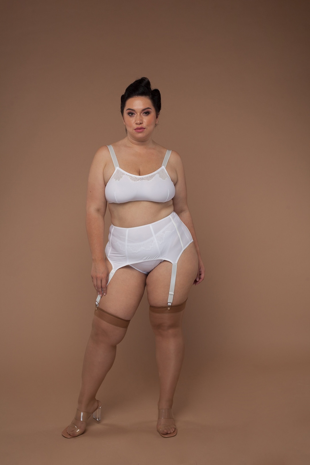 Garter Belt, Retro Wide Garter Belt for Stockings, Plus Size Lingerie