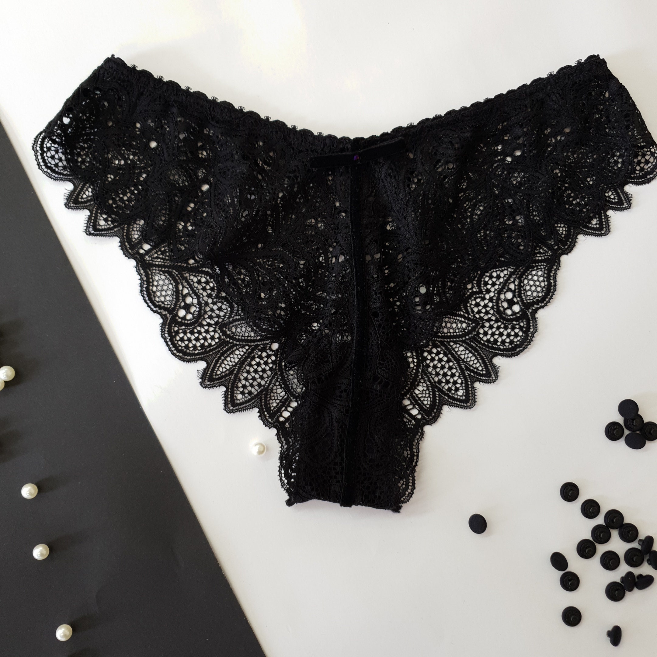 Black Sexy Lace Brazilian Panties Lace Knickers Underwear Etsy