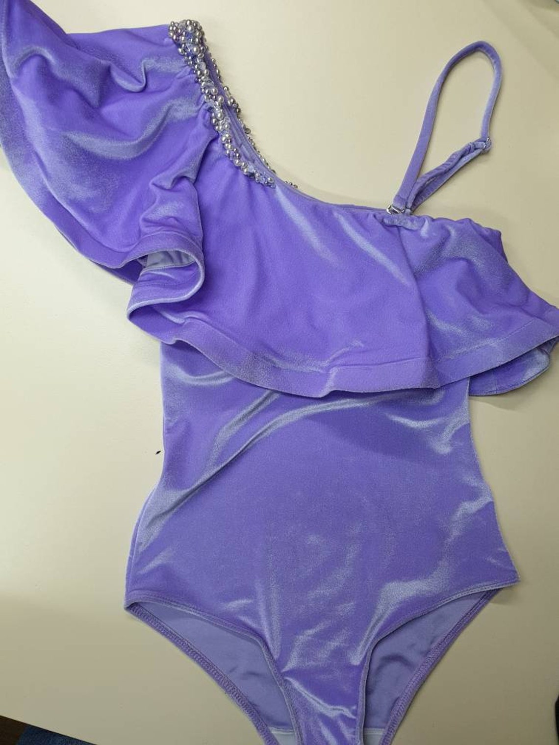 Beaded Velvet Swimsuit Hand Beaded swimwear Beaded Bikini Etsy