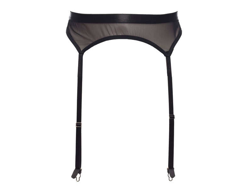 Buy Garter Belt for Stockings, Sexy Sheer Black Mesh Suspender, Garter