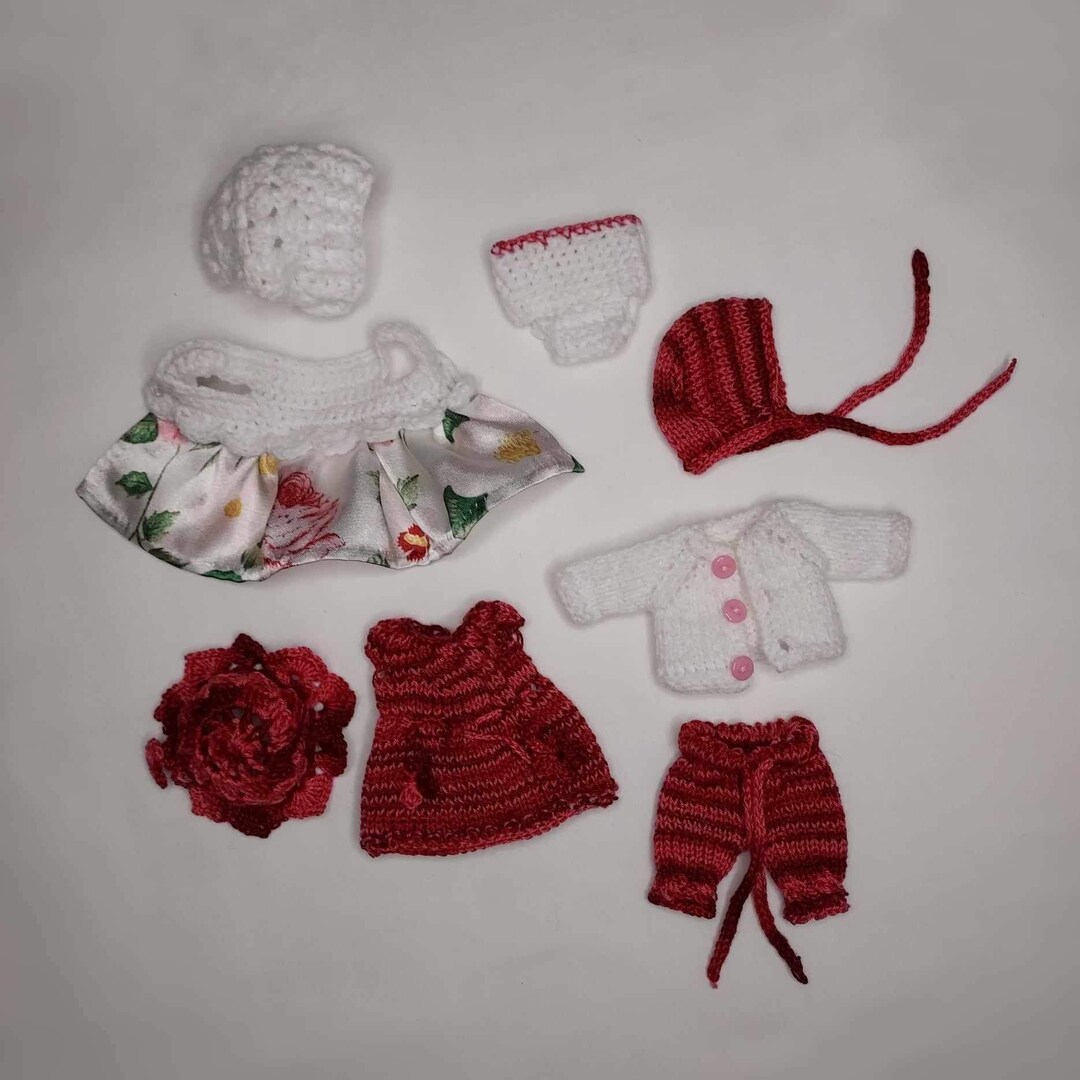 Handmade Micropreemie Silicone Doll Clothes Outfit Set White and Red Fits 912cm Dolls Etsy