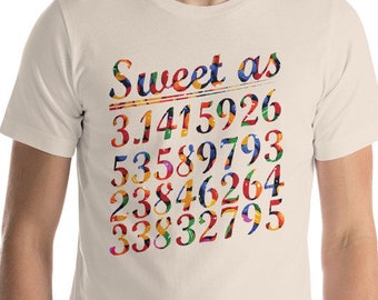 Pi Day Tshirt | Math Teacher Shirt for Pi Day | Sweet as Pi | Pi Numbers Shirt | Mathematician Gift | Science Nerd Tees | Pi Day Gift