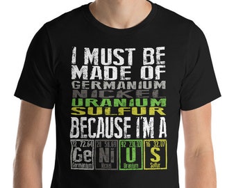 Funny Science Shirt, Periodic Table Genius T-Shirt, Teacher Appreciation Gift, Chemistry Teacher Gift, Funny Science Shirt, Genius Tee