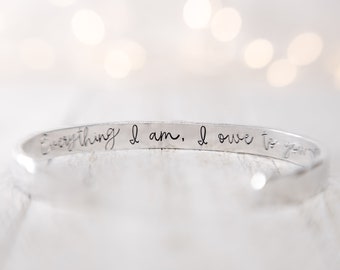 Everything I am, I owe to you - WF - Mother of the Groom Gift - From Bride - Wedding Gift - Mother of the Bride Gift Bracelet - Wedding Gift