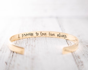 Mother of the Bride/Groom Gift - SMR - I promise to love him/her always - From Bride - From Groom - Wedding Gifts