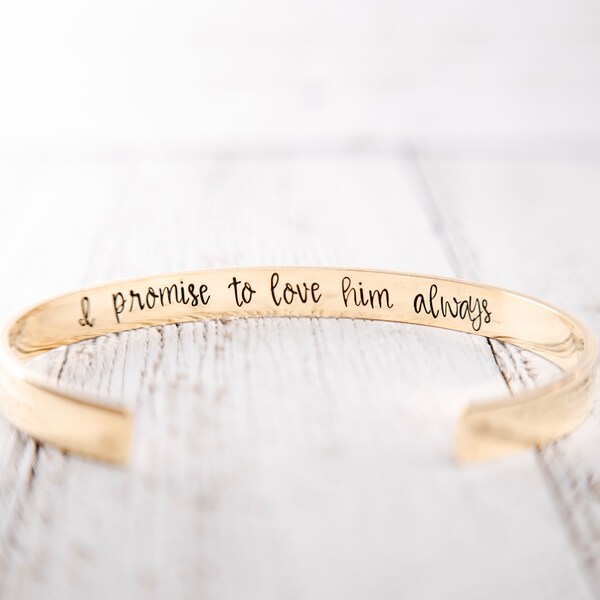 Mother of the Bride/Groom Gift - SMR - I promise to love him/her always - From Bride - From Groom - Wedding Gifts