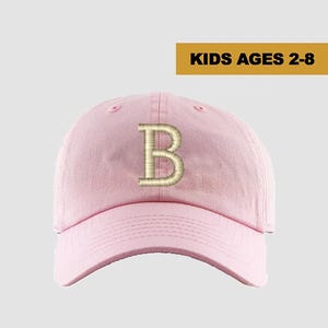 Custom Embroidered Pink Kids Hat, Custom Kids Hat, Kids Name Hat, Kids Initials Hat, Youth Hats, Custom Toddler Hat, Kids Easter Gifts