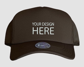 Schokolade gestickter benutzerdefinierter Schaumstoff Trucker-Hut, benutzerdefinierter Text und Design-Hut, Geschenke für Männer, Geschenke für Frauen, handgemachtes Geschenk, kostenloser Versand