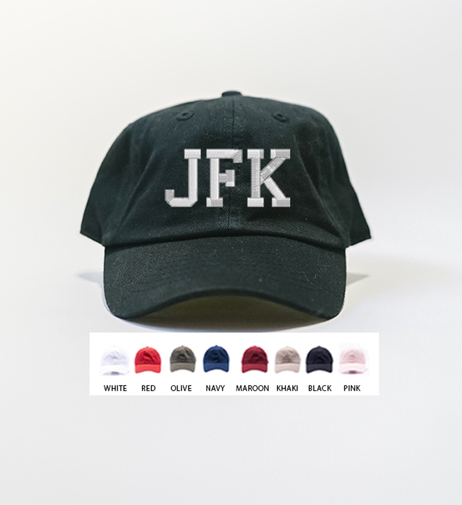 JFK Airport Code Hat / John F Kennedy New York Cap / Gifts for Etsy