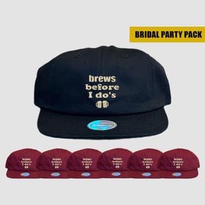 Brews Before I Dos Embroidered Hats, Bachelor Party Hats, Bachelor Party Embroidered Caps, Bride Squad Hats, Embroidered Wedding Hats