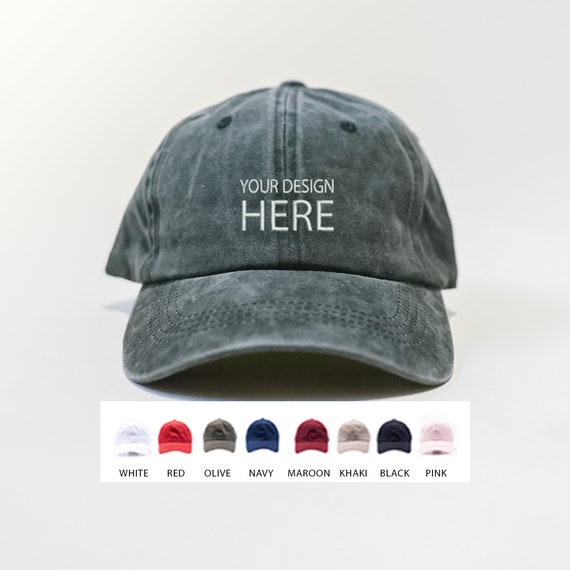 Custom Hats Add Your Name Logo Text Image Customizable Baseball Cap Dad  Personalized Washed Cowboy Hats