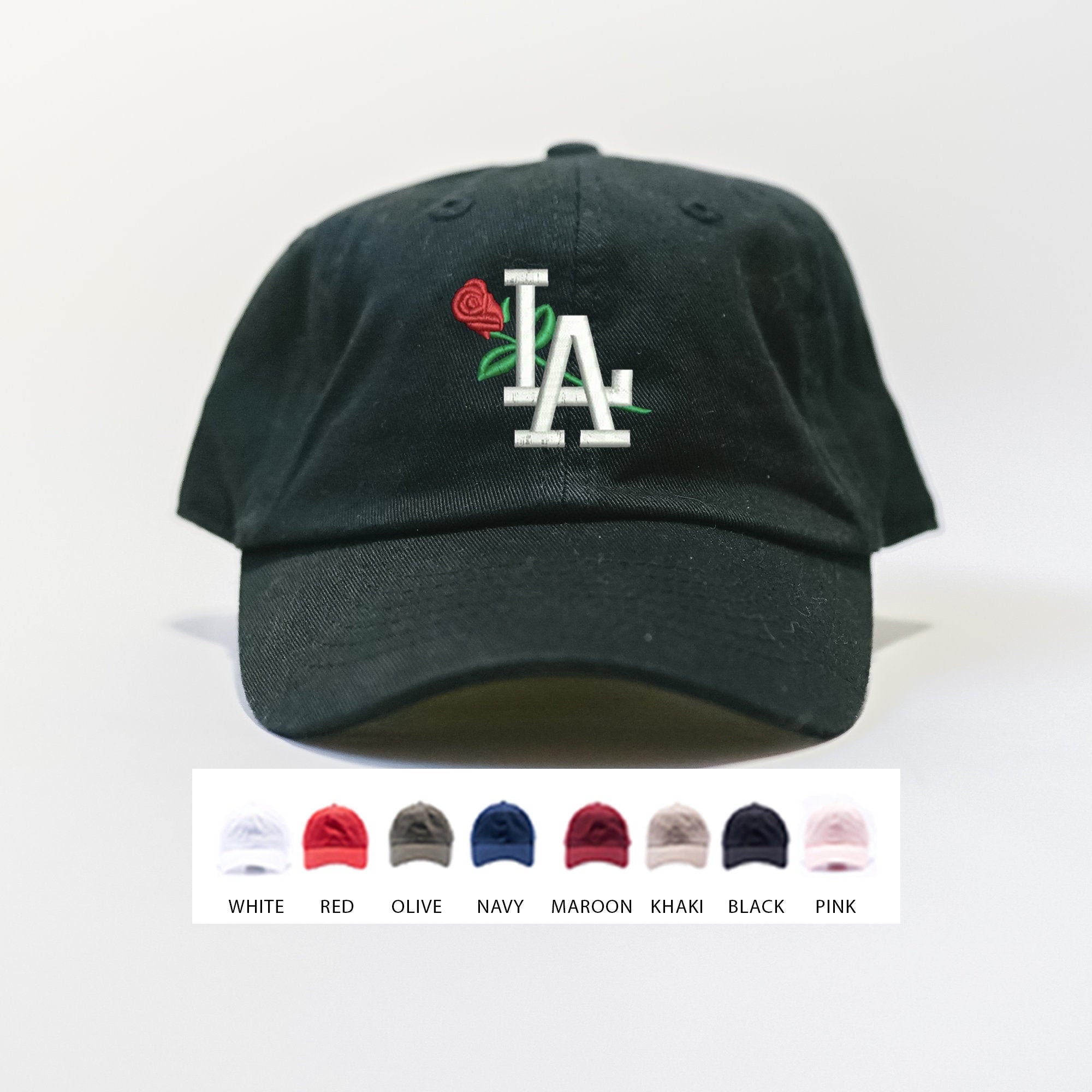 LA Dodgers Hat / City of Angels Hat / Rose Custom Hat / Custom 