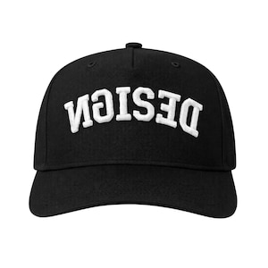 Sombrero unisex con marco en forma de A, bordado personalizado, color negro