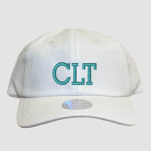 CLT Custom Embroidered Airport Code Hat, Airport Code Monogrammed Hat, Airport Code City Hat, Custom Travel Hat, Aviator Hat, City Name Hat