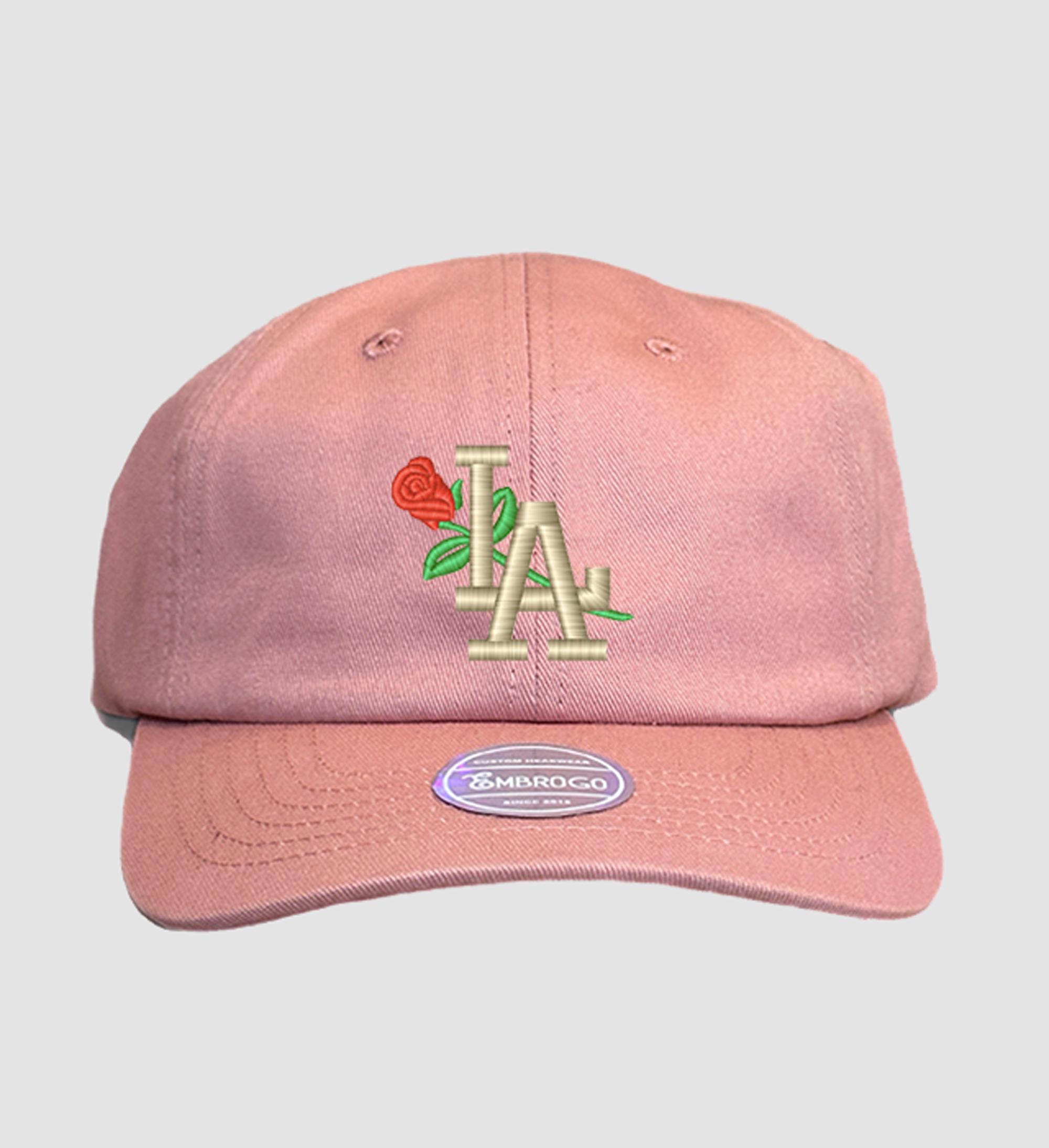 LA Rose Embroidered Baseball Cap: Custom Los Angeles Hat - Etsy display picture 3