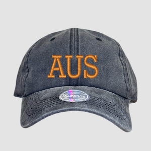 AUS Custom Embroidered Airport Code Hat, Airport Code Monogrammed Hat, Airport Code City Hat, Custom Travel Hat, Aviator Hat, City Name Hat