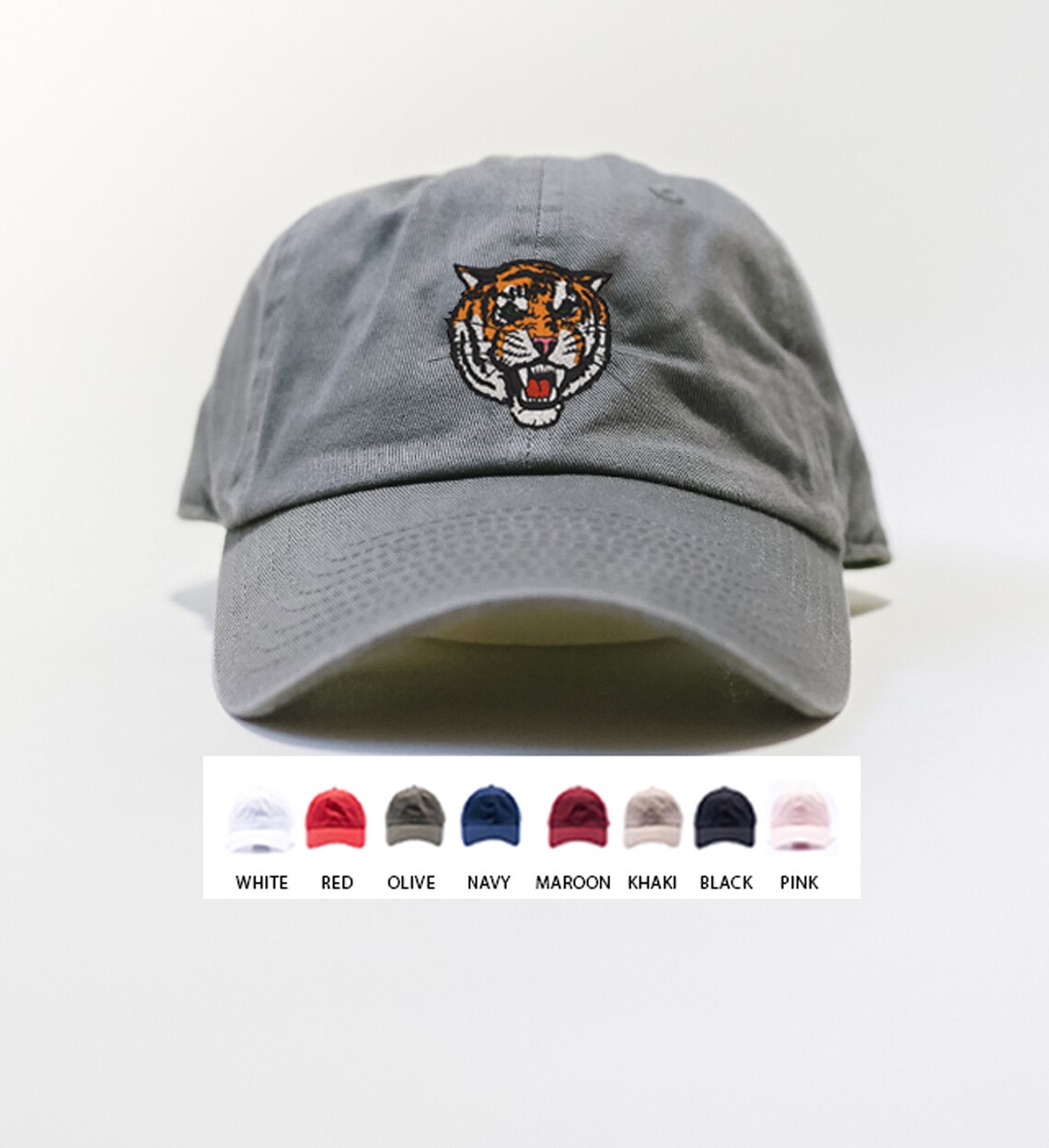 Tiger Embroidered Hat / Tiger King / Custom Embroidered Dad Etsy